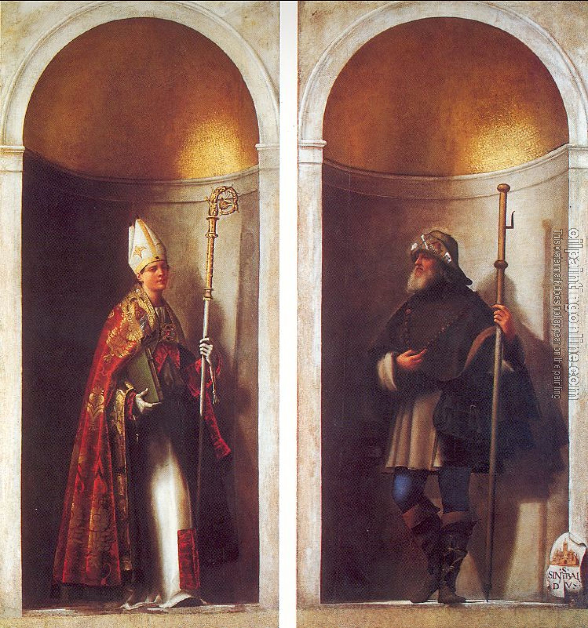 Piombo, Sebastiano del - St. Louis of Toulouse and St. Romuald